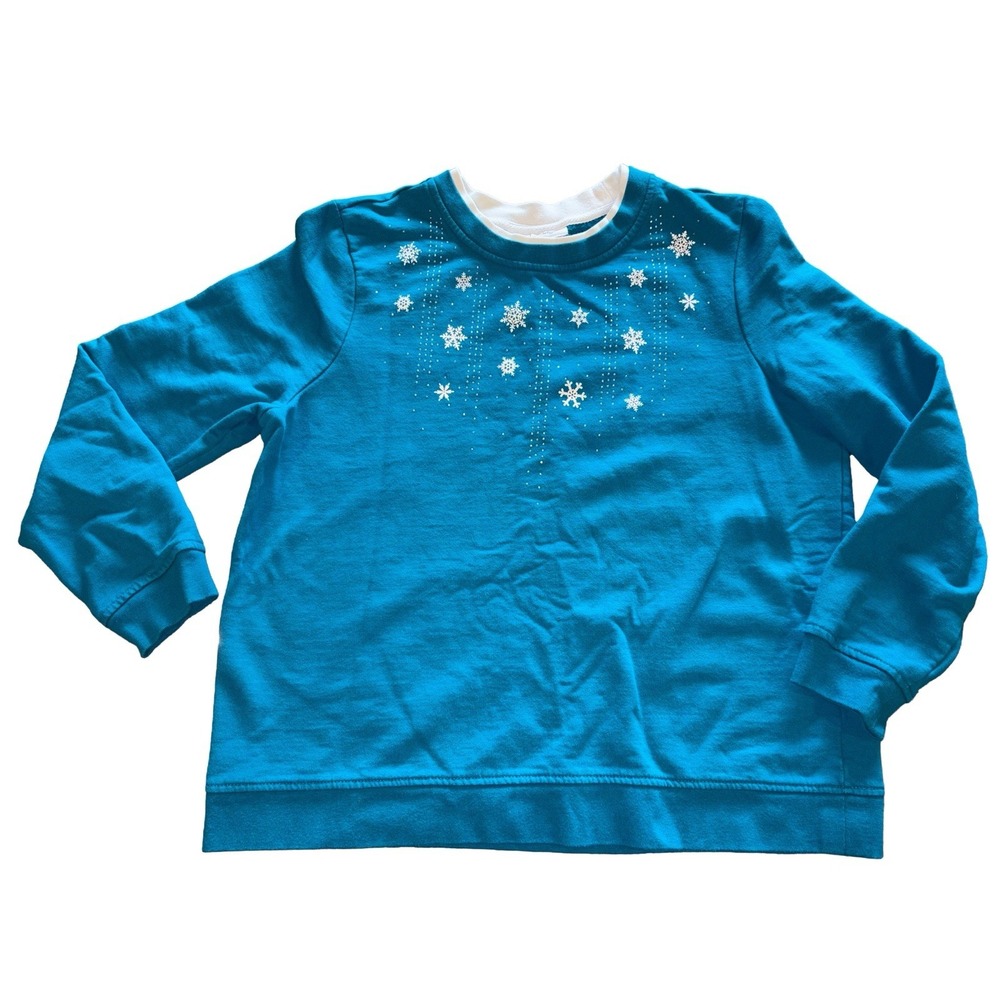 Vintage 90s Brekenridge Petite Snowflake Sweatshirt XL Grannycore Grandma Winter